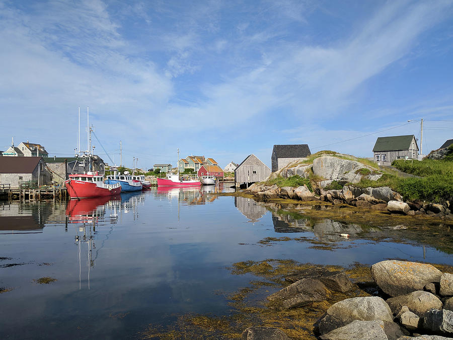 Peggys Cove Fishing Boats in Nova Scotia Photograph by Yvonne Jasinski