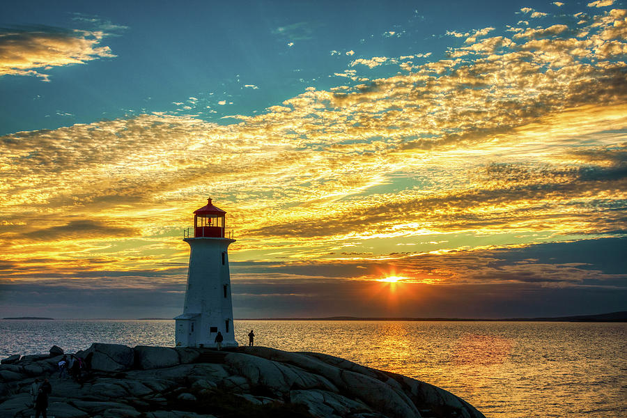 Peggys Cove Lighthouse at Sunset Photograph by Tatiana Travelways