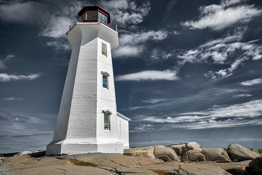 Peggys Cove Lighthouse Photograph by Doug Gibbons