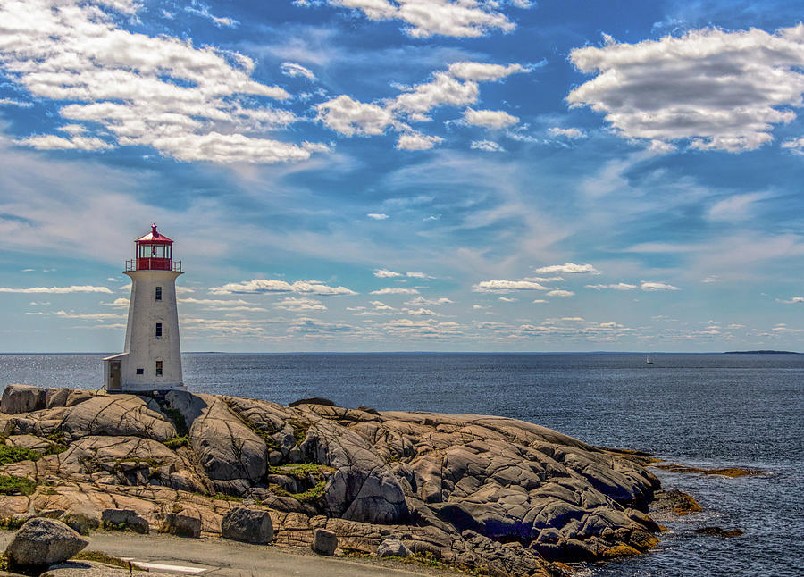 Peggys Cove Lighthouse Photograph by Karen Sirnick