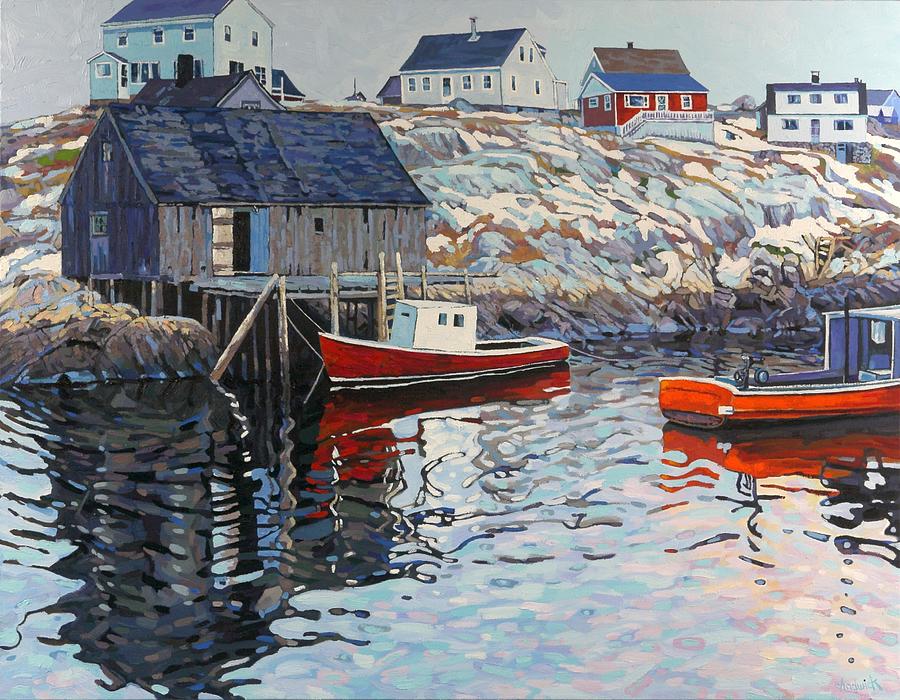 Peggys Cove Memories Painting by Phil Chadwick