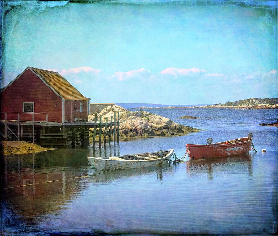 Peggys Cove Nova Scotia Digital Art by Mo Barton
