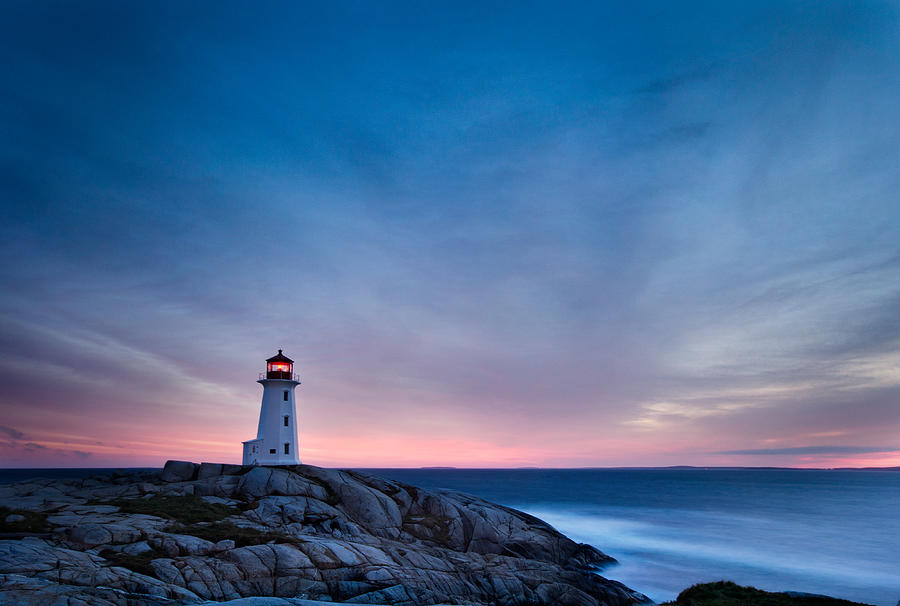 Peggys Cove sunset Photograph by Nancy Rose