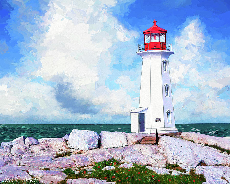 Peggys Point Lighthouse - Peggys Cove - Nova Scotia Mixed Media by Mark Tisdale
