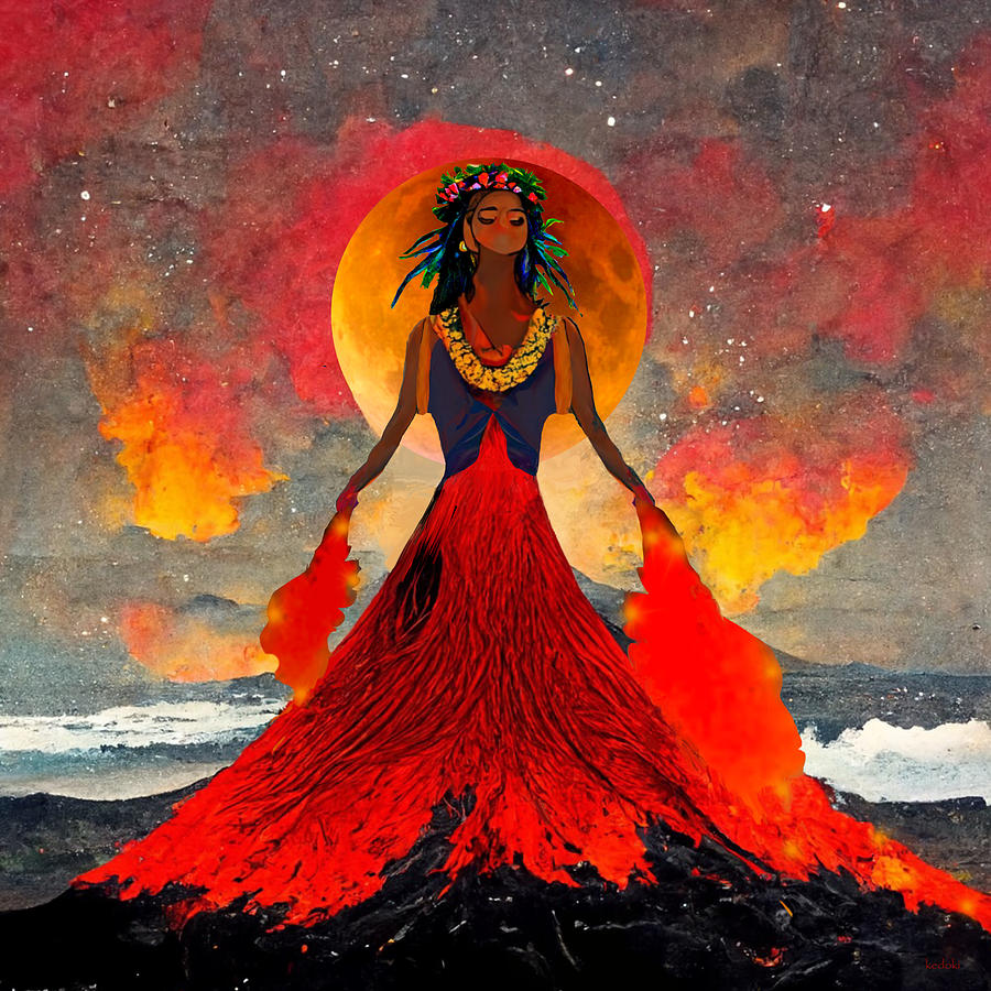 Pele - Hawaiian Goddess of Fire Digital Art by Kedoki - Pixels