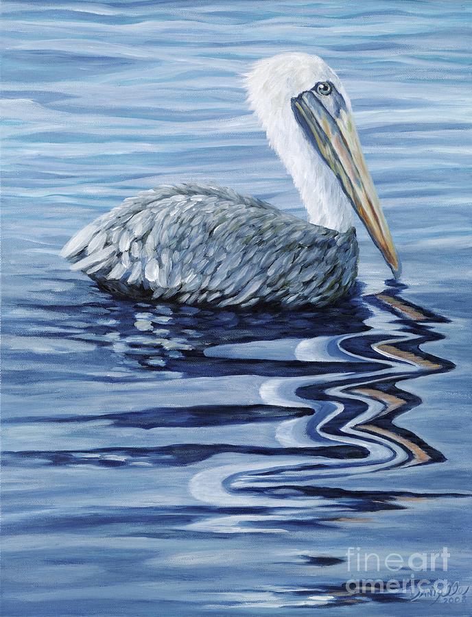 Pelican Painting - Pelican Bay by Danielle Perry