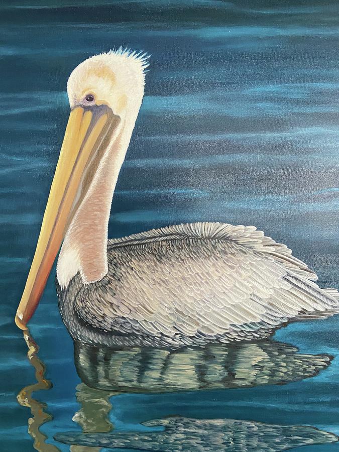 Pelican Blue Painting By Chris Kratt - Fine Art America