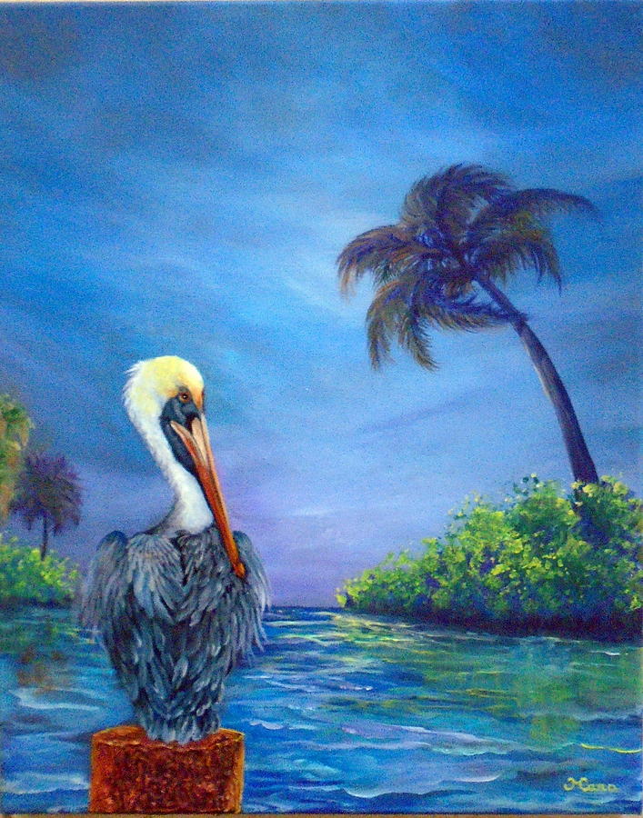 Pelican Painting - Pelican Cove by Mara Trumbo