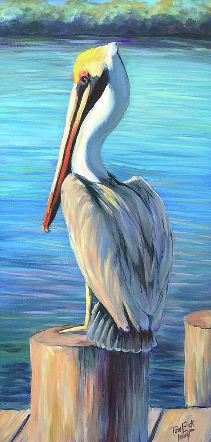 Pelican  Painting by Gretchen Ten Eyck Hunt