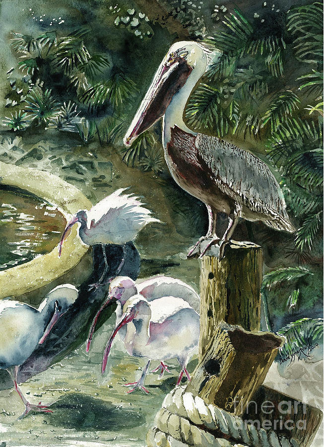 Pelican Guard Painting by David Ignaszewski