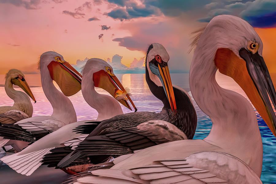 Pelican Peaceful Moments Digital Art