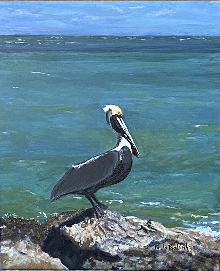Pelican Pride Painting by Paula Pagliughi