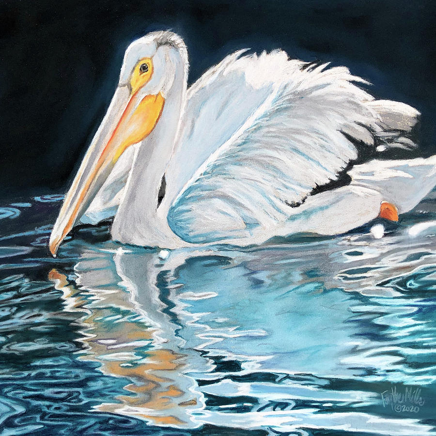 Pelican Pastel - Pelican Reflections by Faythe Mills