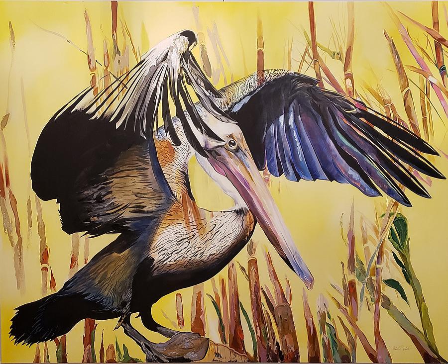 Pelican Stance Painting by John Duplantis