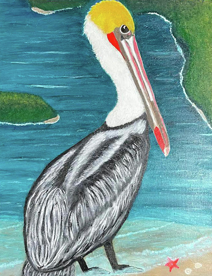 Pelican Painting by Sue Gurland
