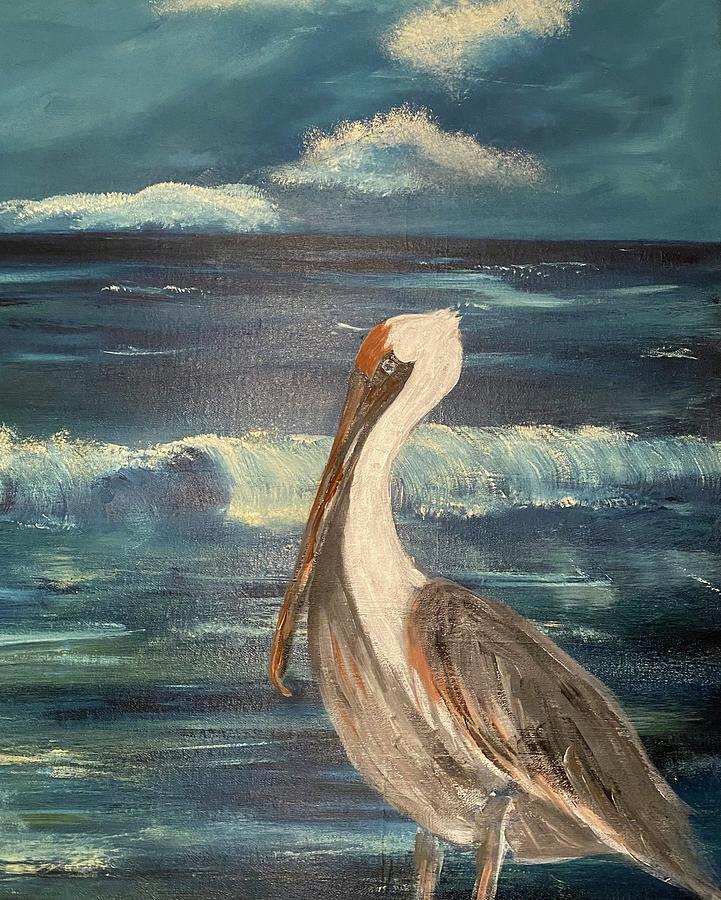 Pelican Walk Painting by Penny Everhart - Fine Art America