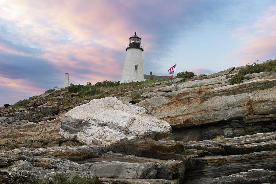 Pemaquid Lighthouse On The Coast Of Bristol Maine Photograph