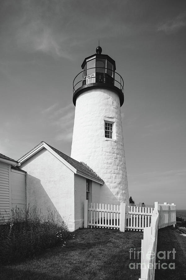 Pemaquid Point Light Black and White Photograph by Edward Fielding
