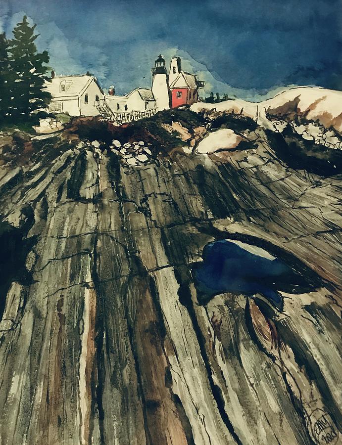 Pemaquid Point Lighthouse Painting by Eileen Backman
