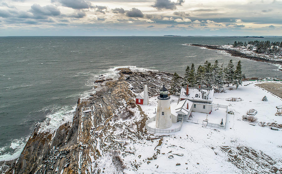 Pemaquid Point  Lighthouse  #1 Photograph by Veterans Aerial Media LLC