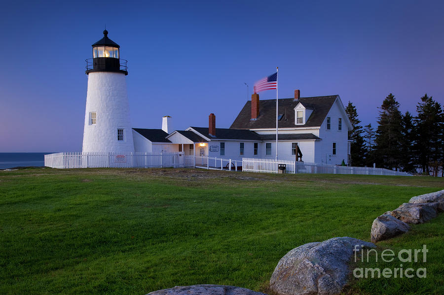 Pemaquid Point Lighthouse - Predawn - Maine Photograph by Brian Jannsen