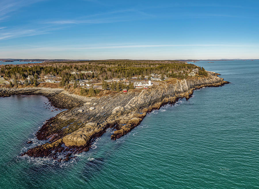Pemaquid Point Lighthouse Photograph by Veterans Aerial Media LLC