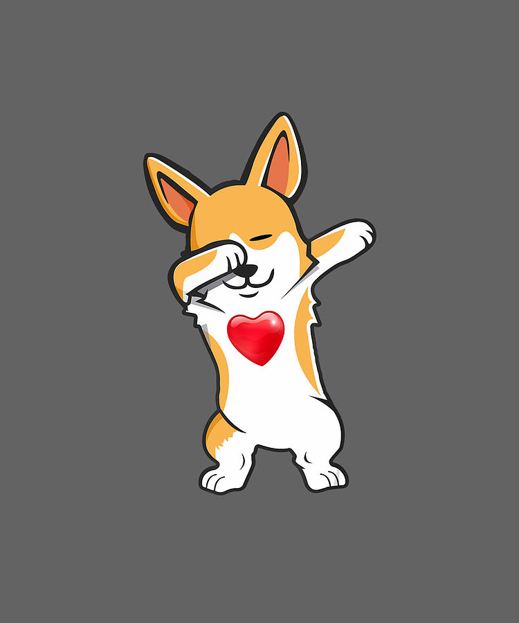 Pembroke Welsh Corgi Dab Gift Corgi Dabbing Valentines Day T-shirt 