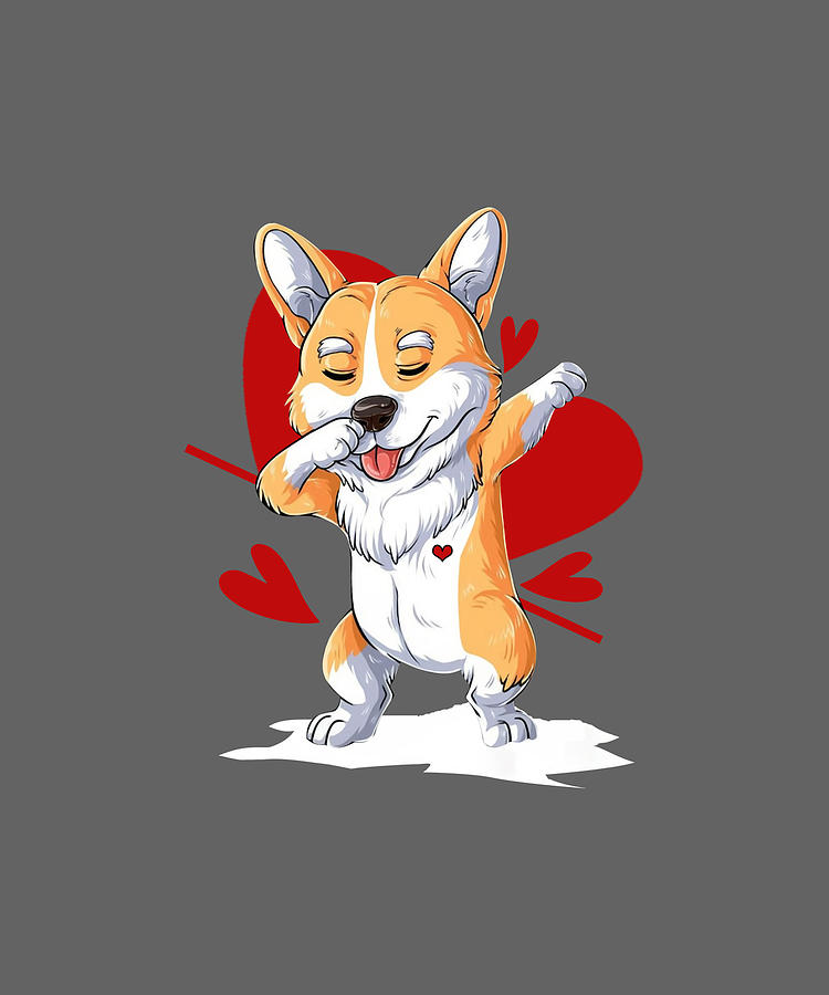 Pembroke Welsh Corgi Dab Gift Corgi Dabbing Valentines Day TShirt ...