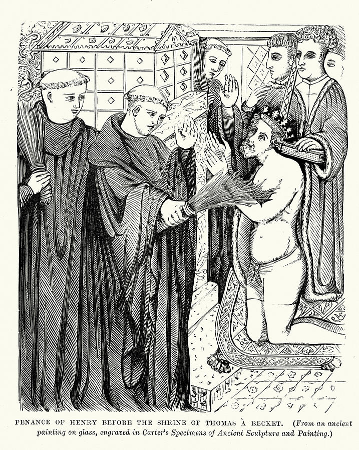 Penance of King Henry II Drawing by Duncan1890