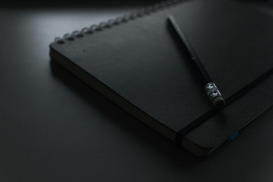Pencil and Black Notebook Photograph by Takehisa IKEDA