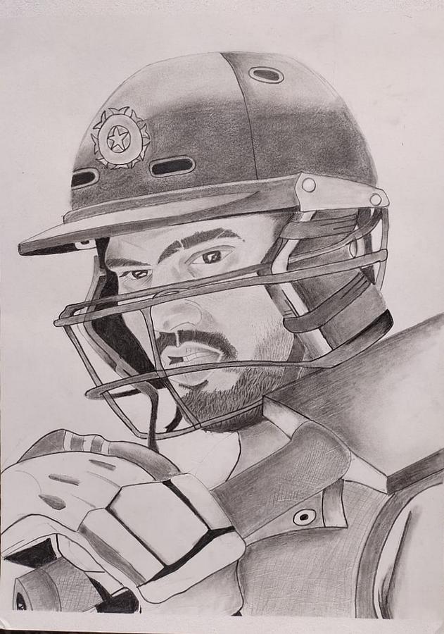 Learn How to Draw Rohit Sharma Cricketers Step by Step  Drawing Tutorials