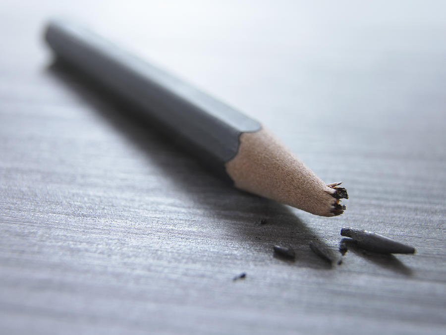 Pencil with broken lead Photograph by Adam Gault