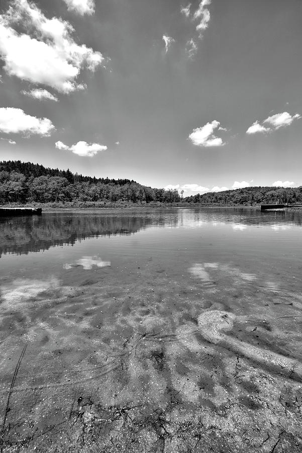 Pendleton Lake, WV - black and white Photograph by Brendan Reals