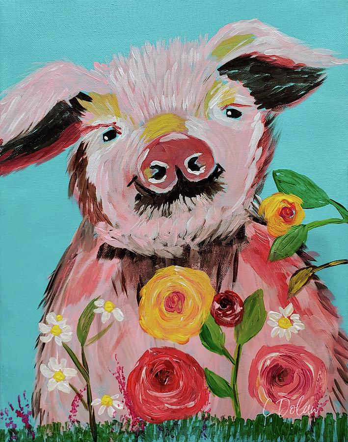 Penelope Pig Painting by Cindy Dolan - Fine Art America
