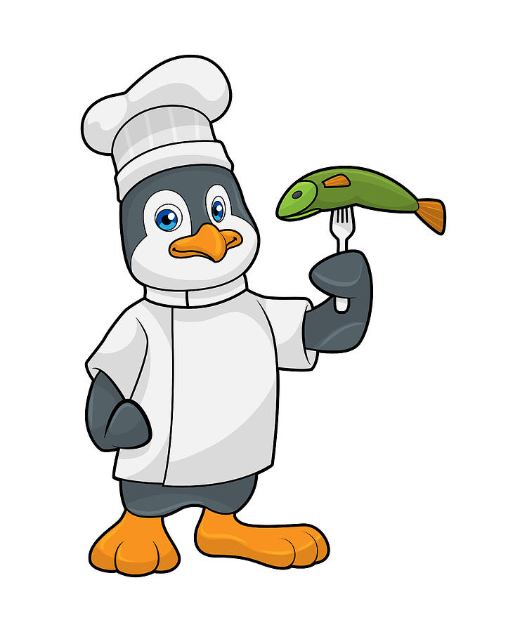 https://images.fineartamerica.com/images/artworkimages/mediumlarge/3/penguin-as-cook-with-fish-cooking-apron-markus-schnabel.jpg