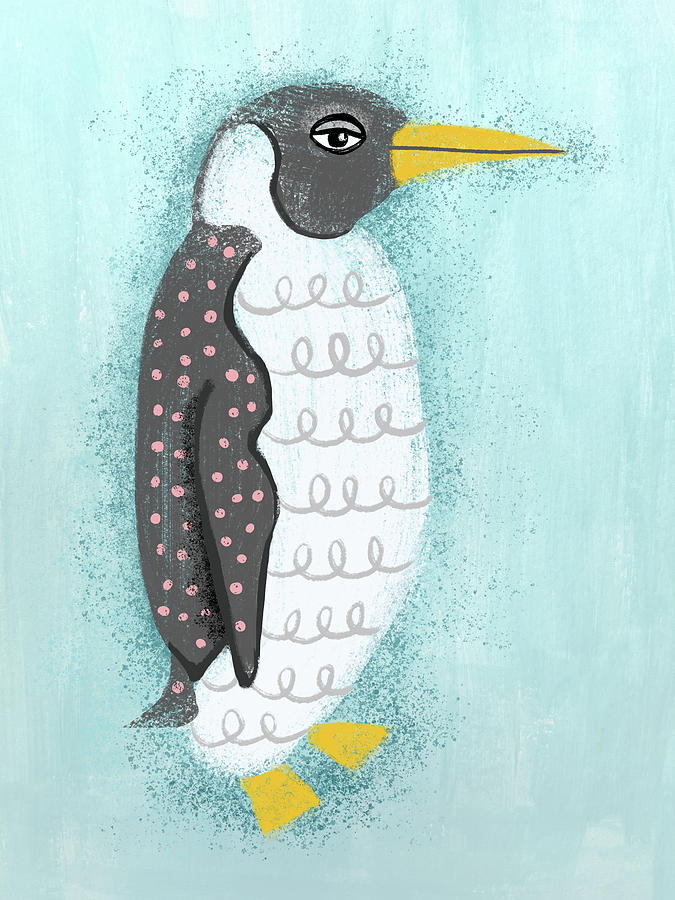 Penguin Digital Art by Flo Karp