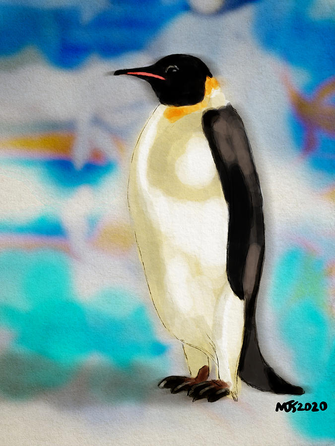 Penguin Digital Art by Michael Kallstrom