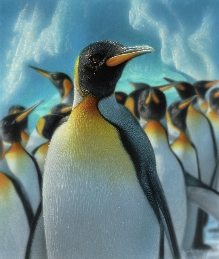 Penguin Paradise Painting by Collin Bogle