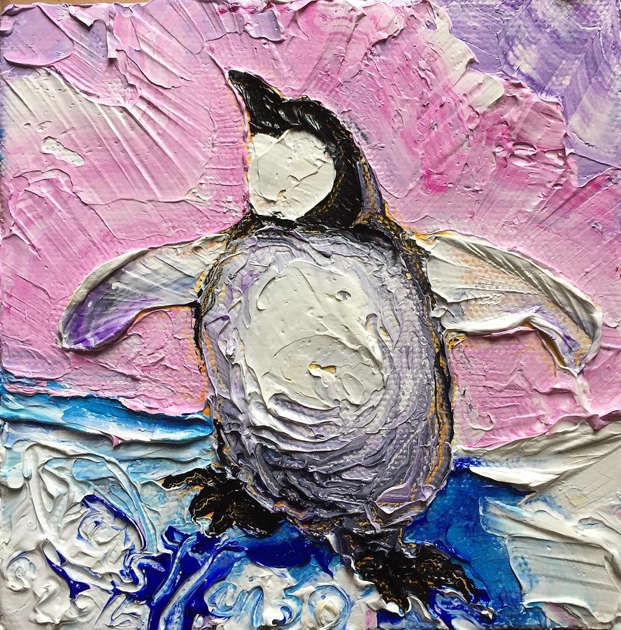 Happy Feet Penguin Painting by Paris Wyatt Llanso