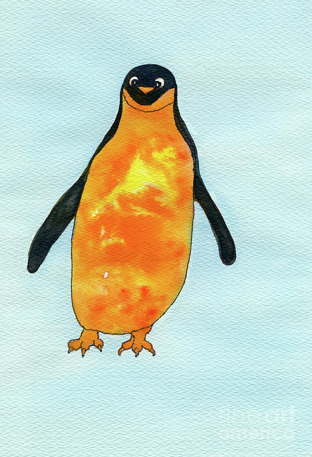 Penguin Tie Dye Painting by Norma Appleton