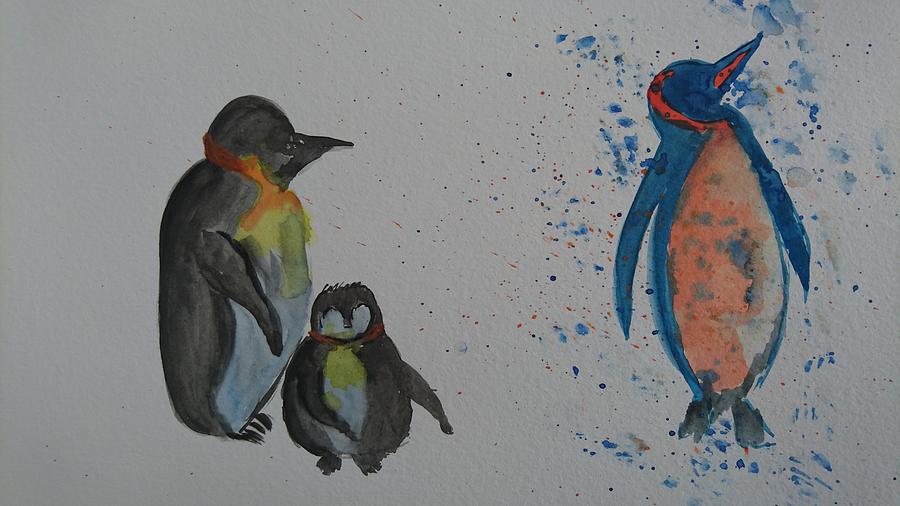 Penguins  Painting by Faa shie
