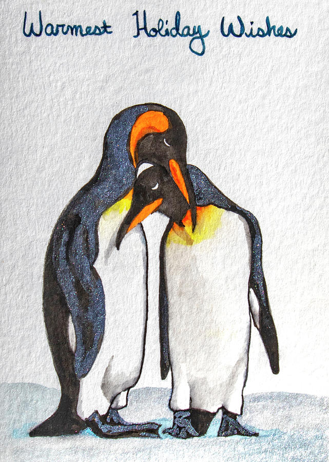 Penguins Painting by Jean Haynes