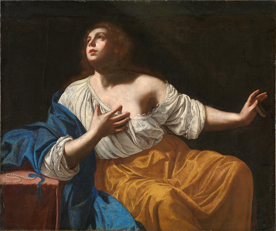 Penitent Magdalene Painting by Artemisia Gentileschi