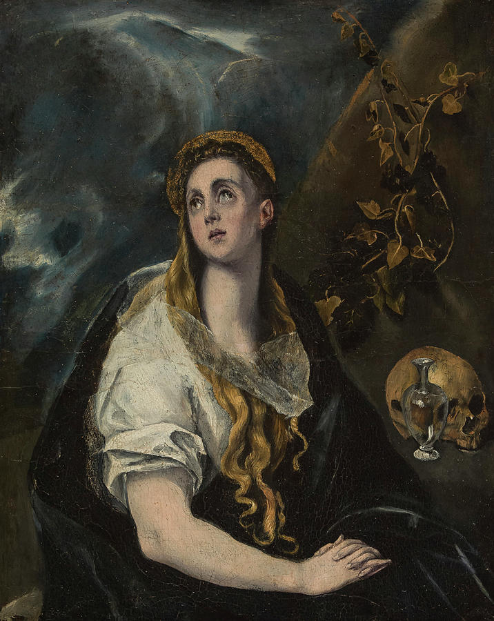Penitent Magdalene, circa 1640-1660 Painting by El Greco