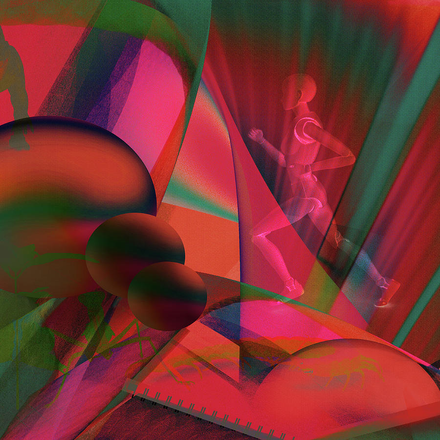 Abstract Digital Art - The Runner by Andrew Penman