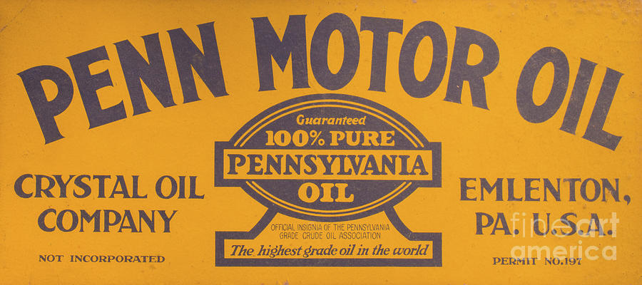 Penn Motor Oil Advertising Sign Photograph