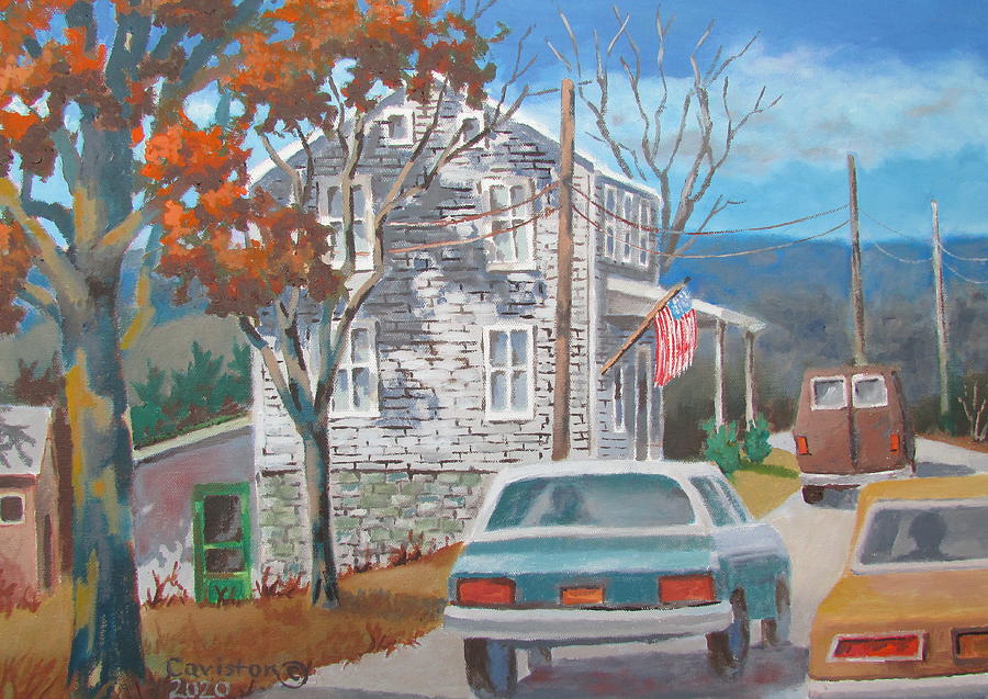 Penn Roadside Painting by Tony Caviston