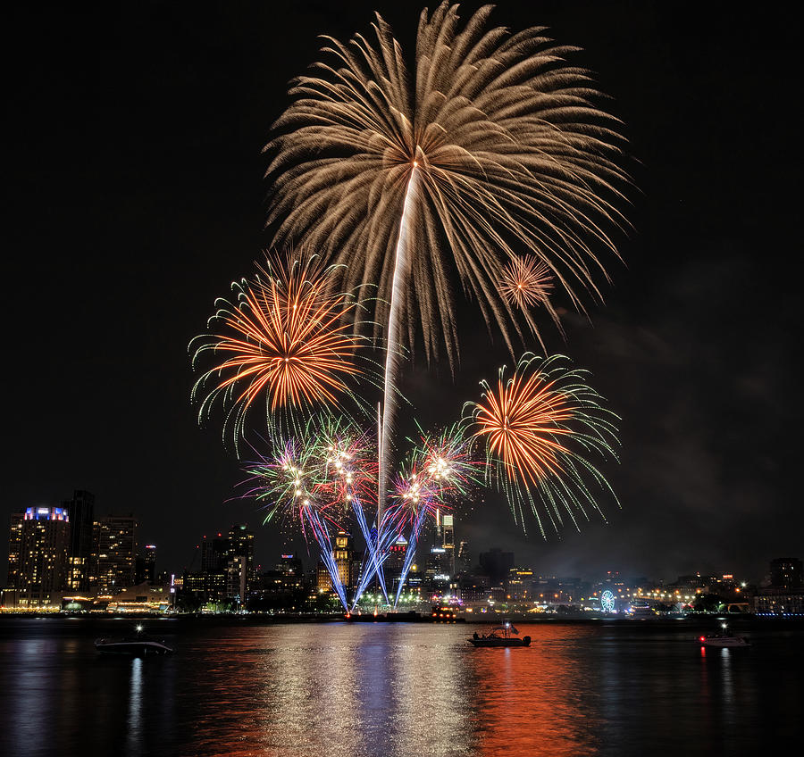 Penn's Landing Fireworks Show Photograph by Scott Miller Fine Art America