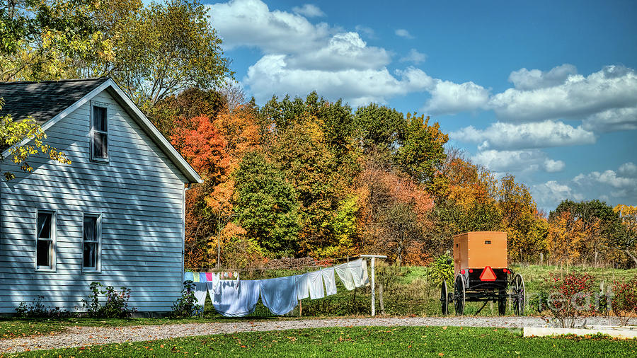 Pennsylvania Amish Autumn Afternoon Photograph by Janice Pariza