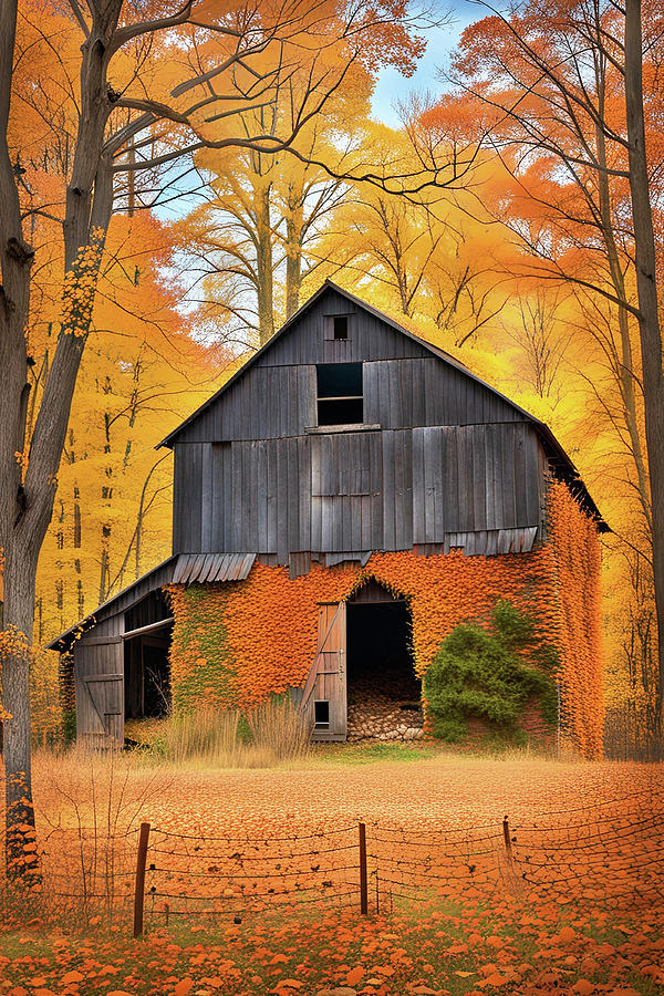Pennsylvania Autumn Magic Barn Photograph by David Dehner
